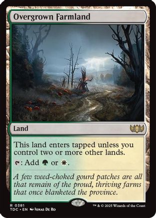 Overgrown Farmland (TDC-381) - [Commander: Tarkir: Dragonstorm] - Trinity Hobby