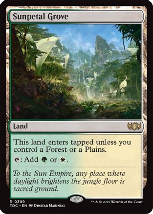 Sunpetal Grove (TDC-399) - [Commander: Tarkir: Dragonstorm] - Trinity Hobby