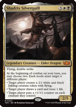 Shadrix Silverquill (TDC-302) - [Commander: Tarkir: Dragonstorm] - Trinity Hobby