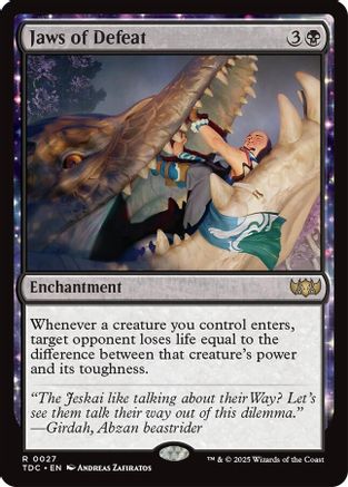 Jaws of Defeat (TDC-027) - [Commander: Tarkir: Dragonstorm] - Trinity Hobby