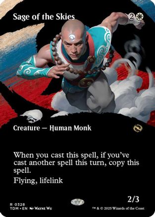 Sage of the Skies  [Foil]  (TDM-328) - [Tarkir: Dragonstorm]: (Showcase) (Borderless) - Trinity Hobby
