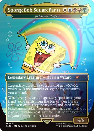 SpongeBob SquarePants - Jodah, the Unifier (Rainbow Foil) (SLD-1932) - [Secret Lair Drop Series] Foil - Trinity Hobby