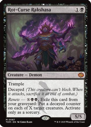 Rot-Curse Rakshasa  [Foil]  (TDM-087) - [Tarkir: Dragonstorm] - Trinity Hobby