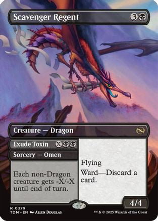 Scavenger Regent // Exude Toxin // Scavenger Regent  (TDM-379) - [Tarkir: Dragonstorm] (Borderless) - Trinity Hobby