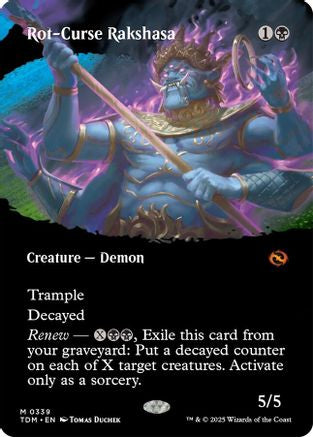 Rot-Curse Rakshasa  (TDM-339) - [Tarkir: Dragonstorm]: (Showcase) (Borderless) - Trinity Hobby