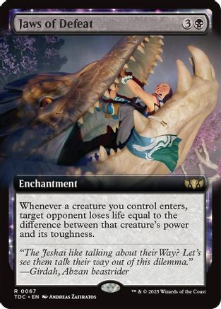 Jaws of Defeat (Extended Art) (TDC-067) - [Commander: Tarkir: Dragonstorm] - Trinity Hobby