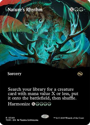 Nature's Rhythm  (TDM-349) - [Tarkir: Dragonstorm]: (Showcase) (Borderless) - Trinity Hobby