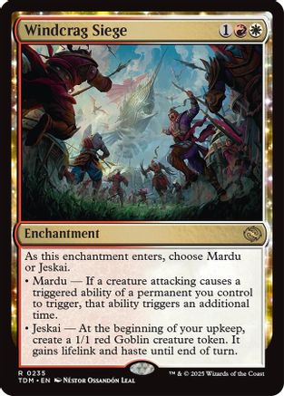 Windcrag Siege  (TDM-235) - [Tarkir: Dragonstorm]: (enchantment) - Trinity Hobby
