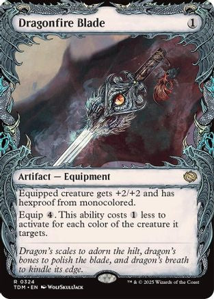 Dragonfire Blade  [Foil]  (TDM-324) - [Tarkir: Dragonstorm]: (Showcase) - Trinity Hobby