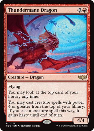 Thundermane Dragon (TDC-038) - [Commander: Tarkir: Dragonstorm] - Trinity Hobby