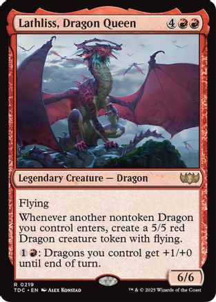 Lathliss, Dragon Queen (TDC-219) - [Commander: Tarkir: Dragonstorm] - Trinity Hobby