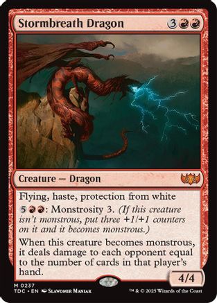 Stormbreath Dragon (TDC-237) - [Commander: Tarkir: Dragonstorm] - Trinity Hobby