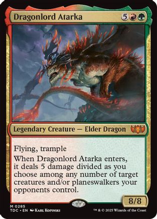 Dragonlord Atarka (TDC-285) - [Commander: Tarkir: Dragonstorm] - Trinity Hobby
