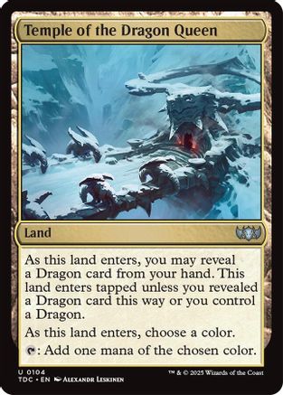 Temple of the Dragon Queen (TDC-104) - [Commander: Tarkir: Dragonstorm] - Trinity Hobby