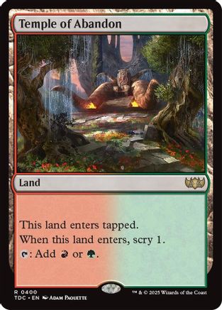 Temple of Abandon (TDC-400) - [Commander: Tarkir: Dragonstorm] - Trinity Hobby