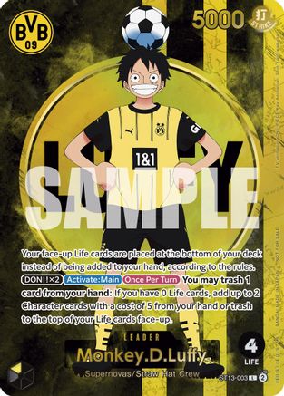 Monkey.D.Luffy (BVB x One Piece Campaign) (ST13-003) - [One Piece Promotion Cards] Foil - Trinity Hobby