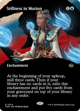 Stillness in Motion  (TDM-334) - [Tarkir: Dragonstorm]: (Showcase, enchantment) (Borderless) - Trinity Hobby