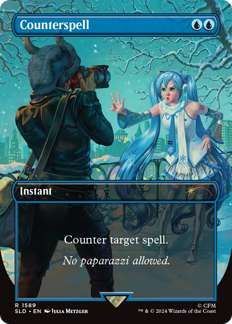 Counterspell  [Foil]  (SLD-1589) - [Secret Lair Drop] (Borderless) - Trinity Hobby