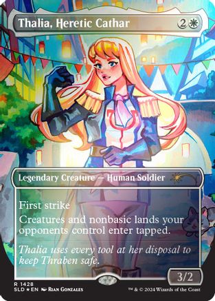 Thalia, Heretic Cathar (Rainbow Foil) (SLD-1428) - [Secret Lair Drop Series] Foil - Trinity Hobby