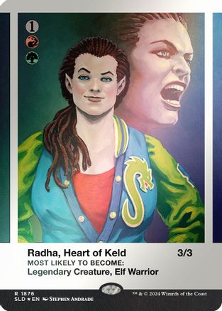 Radha, Heart of Keld (Rainbow Foil) (SLD-1876) - [Secret Lair Drop Series] Foil - Trinity Hobby