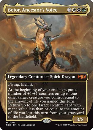 Betor, Ancestor's Voice (Borderless) (TDC-001) - [Commander: Tarkir: Dragonstorm]