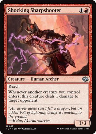 Shocking Sharpshooter  [Foil]  (TDM-121) - [Tarkir: Dragonstorm] - Trinity Hobby