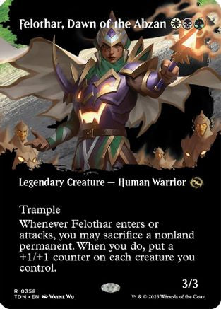 Felothar, Dawn of the Abzan  (TDM-358) - [Tarkir: Dragonstorm]: (Showcase) (Borderless) - Trinity Hobby