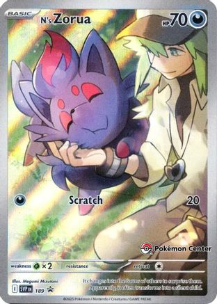 N's Zorua - 189 (Pokemon Center Exclusive) -  189 [SV Scarlet & Violet Promo Cards] Holofoil - Trinity Hobby