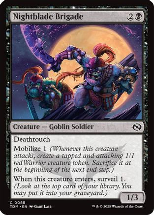 Nightblade Brigade  [Foil]  (TDM-085) - [Tarkir: Dragonstorm] - Trinity Hobby