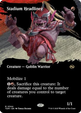Stadium Headliner  [Foil]  (TDM-344) - [Tarkir: Dragonstorm]: (Showcase) (Borderless) - Trinity Hobby
