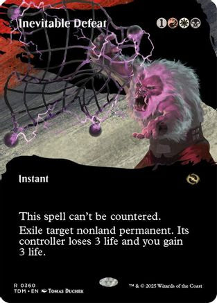 Inevitable Defeat  [Foil]  (TDM-360) - [Tarkir: Dragonstorm]: (Showcase) (Borderless) - Trinity Hobby
