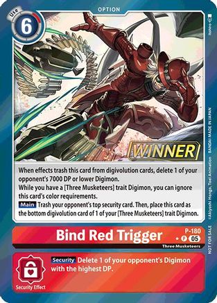 Bind Red Trigger [P-180] (Store Tournament 2025 Vol.2 Winner Pack) [Promotional Cards] - Trinity Hobby