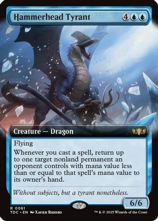 Hammerhead Tyrant (Extended Art) (TDC-061) - [Commander: Tarkir: Dragonstorm] - Trinity Hobby
