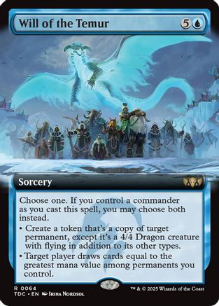Will of the Temur (Extended Art) (TDC-064) - [Commander: Tarkir: Dragonstorm] - Trinity Hobby