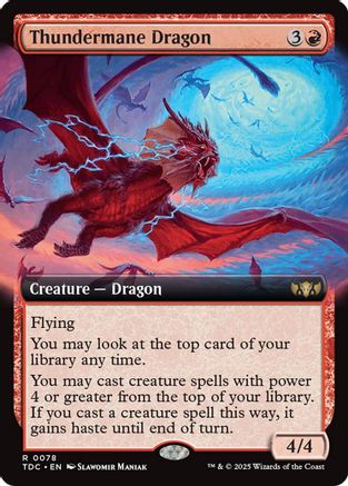 Thundermane Dragon (Extended Art) (TDC-078) - [Commander: Tarkir: Dragonstorm] - Trinity Hobby