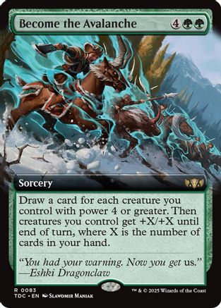 Become the Avalanche (Extended Art) (TDC-083) - [Commander: Tarkir: Dragonstorm] - Trinity Hobby