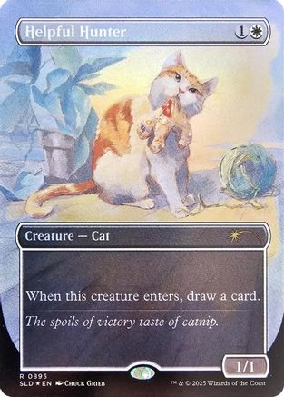 Helpful Hunter (0895) (Rainbow Foil) (SLD-895) - [Secret Lair Drop Series] Foil - Trinity Hobby
