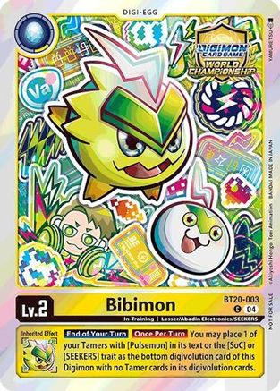 Bibimon [BT20-003] (Regionals 25-26 Champion Card Set Season 1) [Release Special Booster Ver.2.5 Promos] - Trinity Hobby