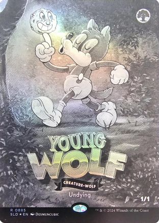 Young Wolf (Black & White Foil) (SLD-885) - [Secret Lair Drop Series] Foil - Trinity Hobby