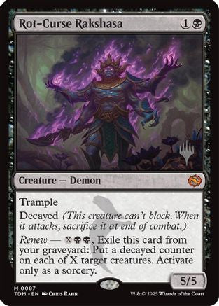 Rot-Curse Rakshasa (PPTDM-087) - [Promo Pack: Tarkir: Dragonstorm] Foil - Trinity Hobby