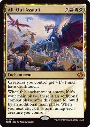 All-Out Assault (PPTDM-167) - [Promo Pack: Tarkir: Dragonstorm] Foil - Trinity Hobby