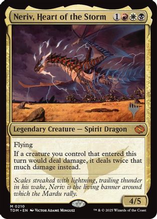 Neriv, Heart of the Storm (PPTDM-210) - [Promo Pack: Tarkir: Dragonstorm] Foil - Trinity Hobby