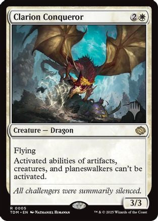 Clarion Conqueror (PPTDM-005) - [Promo Pack: Tarkir: Dragonstorm] Foil - Trinity Hobby