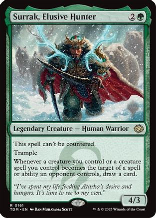 Surrak, Elusive Hunter (PPTDM-161) - [Promo Pack: Tarkir: Dragonstorm] Foil - Trinity Hobby