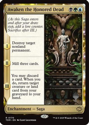 Awaken the Honored Dead (PPTDM-170) - [Promo Pack: Tarkir: Dragonstorm] Foil - Trinity Hobby