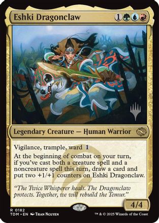 Eshki Dragonclaw (PPTDM-182) - [Promo Pack: Tarkir: Dragonstorm] Foil - Trinity Hobby