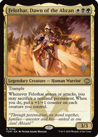 Felothar, Dawn of the Abzan (PPTDM-184) - [Promo Pack: Tarkir: Dragonstorm] - Trinity Hobby