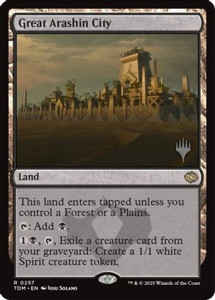 Great Arashin City (PPTDM-257) - [Promo Pack: Tarkir: Dragonstorm] Foil - Trinity Hobby