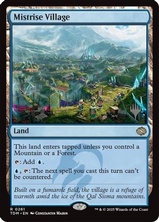 Mistrise Village (PPTDM-261) - [Promo Pack: Tarkir: Dragonstorm] Foil - Trinity Hobby