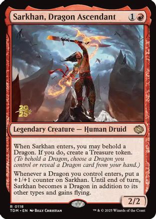 Sarkhan, Dragon Ascendant (PRE-118) - [Prerelease Cards] Foil - Trinity Hobby